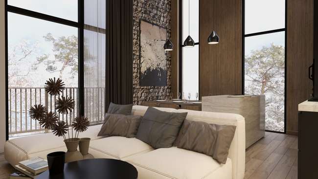 Апартман со двор во нов комплекс во Маврово - 2