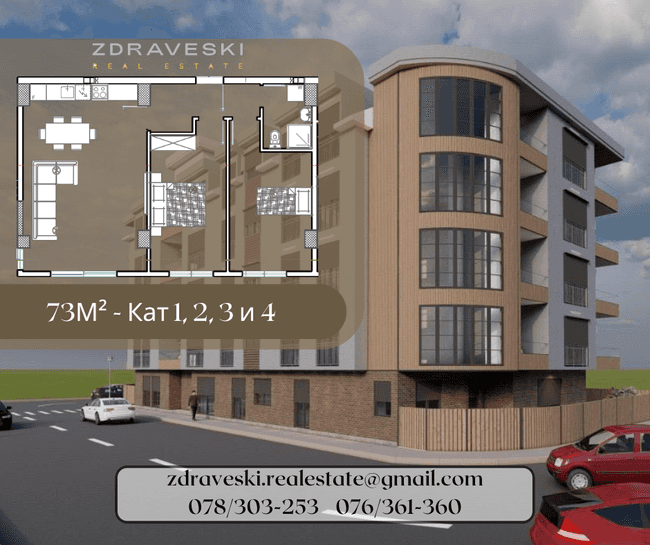 Premium Living 2 Apartment under construction 73m2-ZDRAVESKI - 2