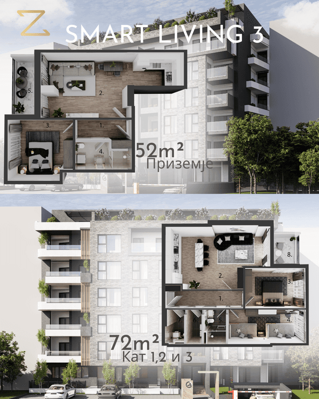 Станови во изградба Smart Living 3 - slika 2