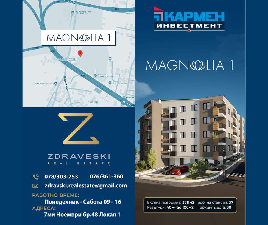 Apartment under construction of 46m2 Boulevard Turistichka - ZDRAVESKI - 1