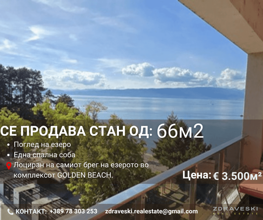 Shitet apartament me pamje nga Liqeni i Ohrit prej 66m2 - 1