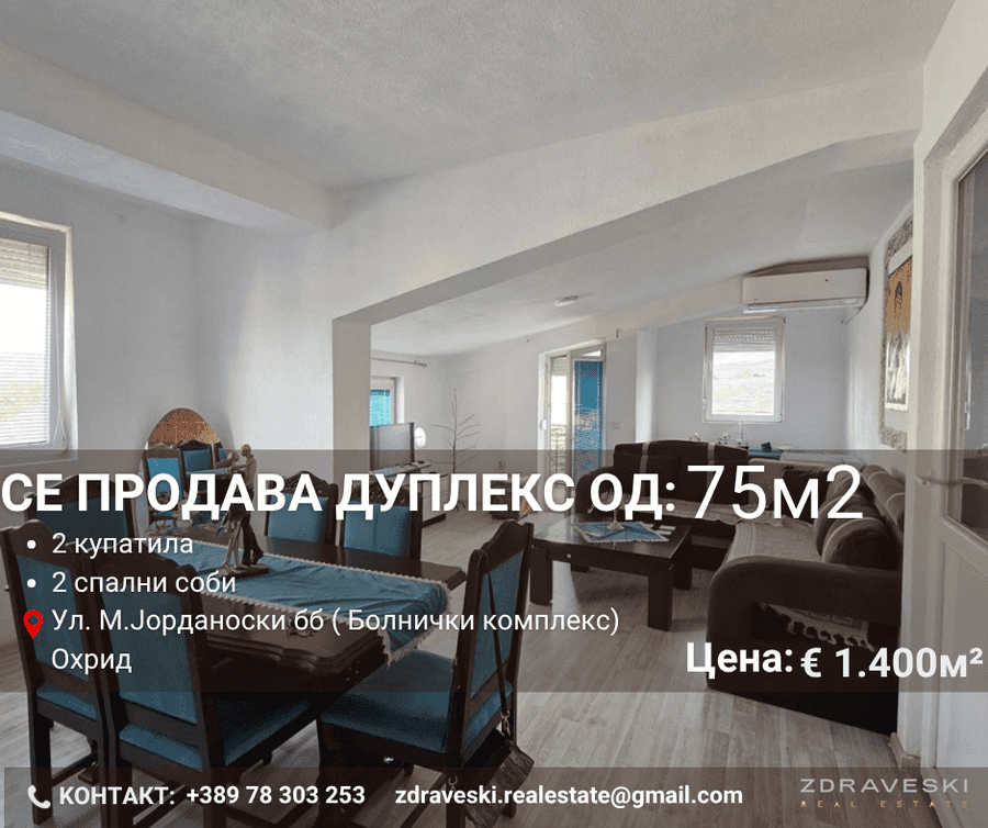 Dupleks prej 75m2 - Kompleksi spitalor - ZDRAVESKI - 1
