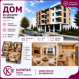 Комфорен трособен стан во центарот на Охрид - Поглед 4